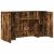Birou de recepție stejar afumat 180x50x103,5 cm lemn prelucrat GartenMobel Dekor