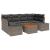 Set de canapele pentru grădină cu pernă 7 pcs Gri poliratan GartenMobel Dekor