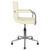 Scaun de birou pivotant, crem, material textil GartenMobel Dekor