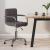 Scaun de birou pivotant, gri taupe, material textil GartenMobel Dekor