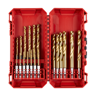 Set 19 burghie pentru metal Milwaukee SHOCKWAVE HSS Titan 2-10 mm, 1/4 Hex