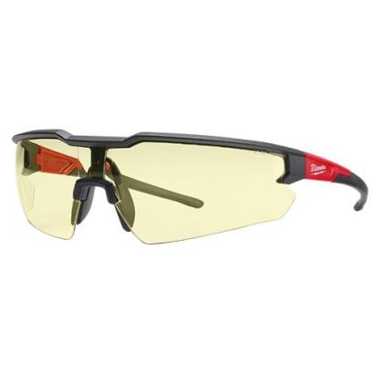 Ochelari de protectie Milwaukee cu lentila galbena, anti-aburire si anti-zgarieturi