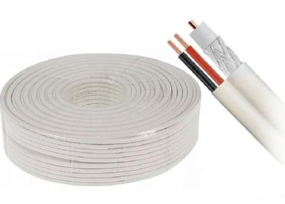 Cablu coaxial RG6 cu conductor din cupru si alimentare 2x0.75 CCA, 100 m