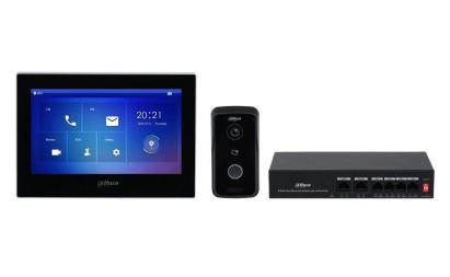 Kit videointerfon IP Dahua KTP03 cu monitor 7 inch, PoE si acces IC card