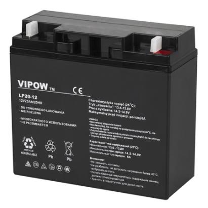 Acumulator staționar Vipow AGM VRLA 12V 20Ah pentru UPS și sisteme backup