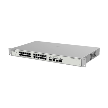Switch L3 Ruijie Reyee cu 24 porturi Gigabit PoE+ si 4 porturi SFP+ 10G