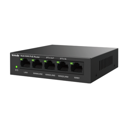 Router Tenda G0-5G-PoE cu 5 porturi Gigabit, 4 PoE+, Multi-WAN si Cloud