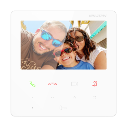 Monitor videointerfon Hikvision 4.3 inch touch, WiFi, PoE, alb DS-KH6110-WE1