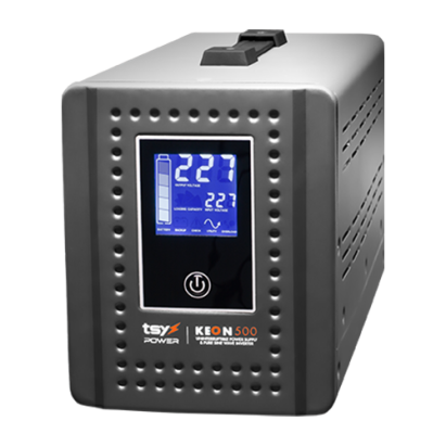 UPS 500VA TSY Power KEON cu afisaj LCD, unda sinusoidala pura
