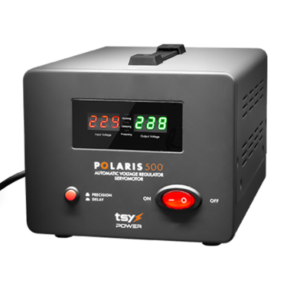 Regulator de tensiune cu servomotor TSY Power 500VA, 150-260V