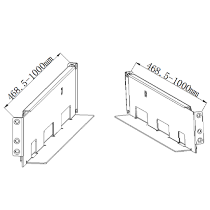 Glisieră pentru rack UPS Hikvision seria R, reglabilă 468,5–1000 mm