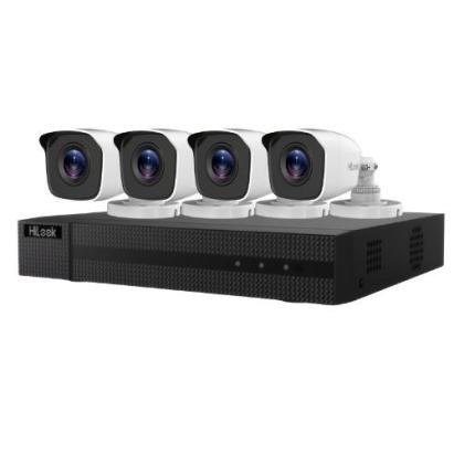 Sistem de supraveghere HiLook Full HD cu 4 camere 2MP, IR 20 m si DVR