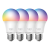 Set 4 becuri smart Wi‑Fi TP-Link Tapo E27 RGB, 806 lm, lumină reglabilă