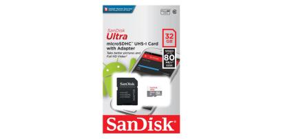 Card de memorie SanDisk microSDHC 32GB Class 10 cu adaptor SD inclus