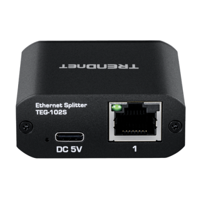 Splitter RJ45 Gigabit cu 1 intrare, 2 iesiri si USB-C TRENDnet TEG-102S