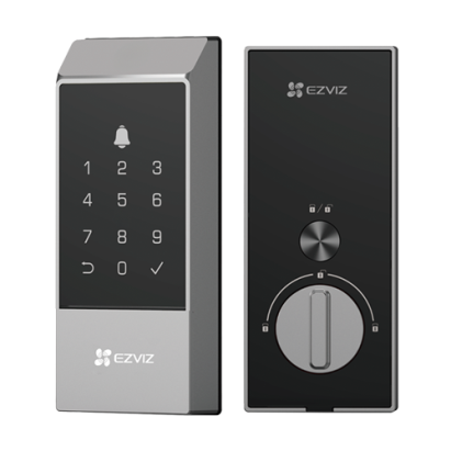 Yala inteligenta EZVIZ DL04 Wi‑Fi cu cod, cheie si control din aplicatie