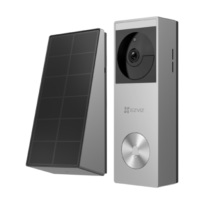 Sonerie video Wi-Fi 2K EZVIZ HP3 Pro cu panou solar si stocare 32GB