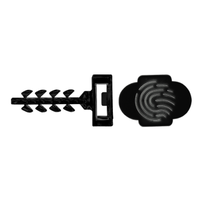 Diblu fixare colier 6x30, cap mare negru, InsertFIX CELO, 125 buc