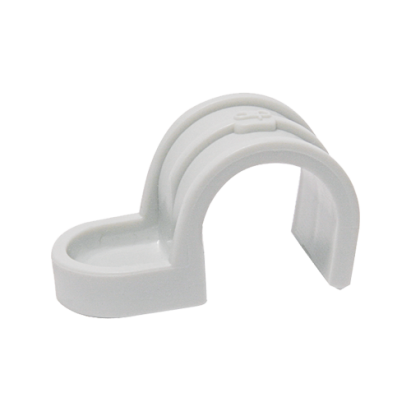 Colier din plastic FP20 pentru teava, fixare cu pistol de cuie, 100 buc