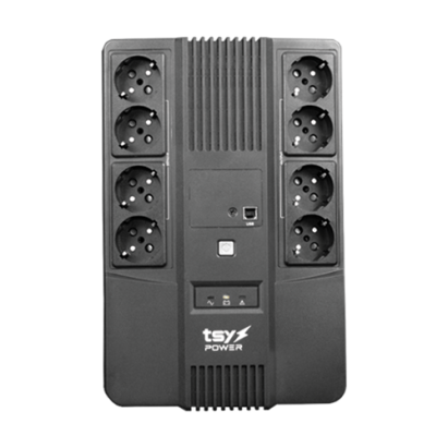 UPS TSY Power 1000VA/600W line-interactive cu 8 prize Schuko si LED