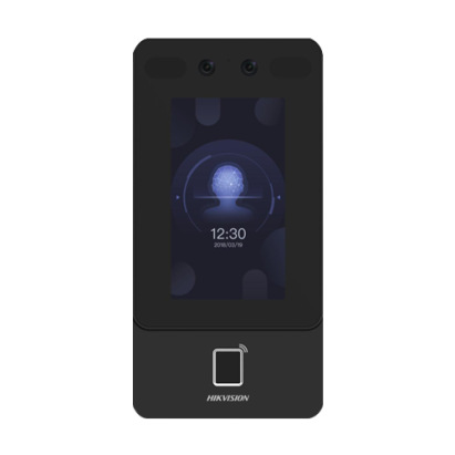 Terminal control acces facial Hikvision cu amprenta, card Mifare, WiFi si PoE