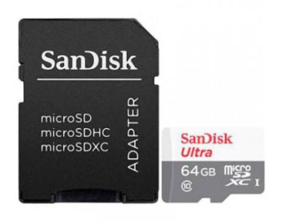 Card de memorie SanDisk MicroSDXC 64GB Class 10 UHS-I cu adaptor SD