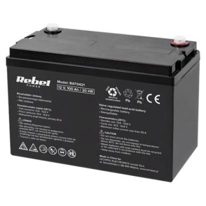 Acumulator gel 12V 100Ah Rebel Power BAT0421 pentru UPS si sisteme solare