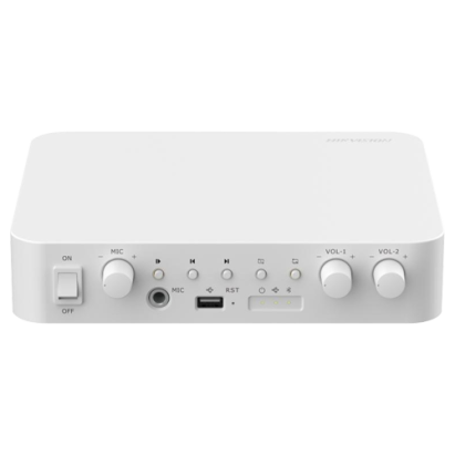 Amplificator IP Hikvision 2 zone, 80W, Bluetooth, USB si alarma