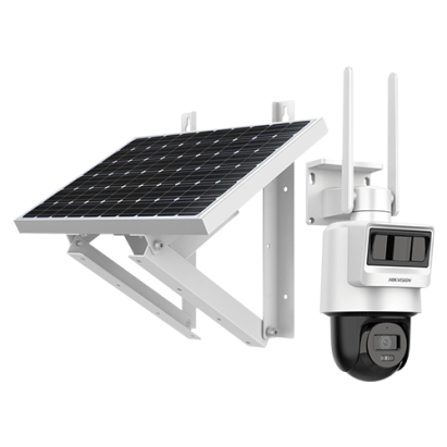 Cameră PT IP 4MP 4G cu panou solar, acumulator și audio Hikvision