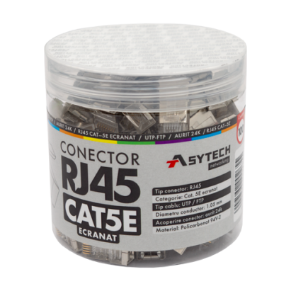 Mufa RJ45 FTP Cat.5e ecranata, set 100 buc, ASYTECH Networking