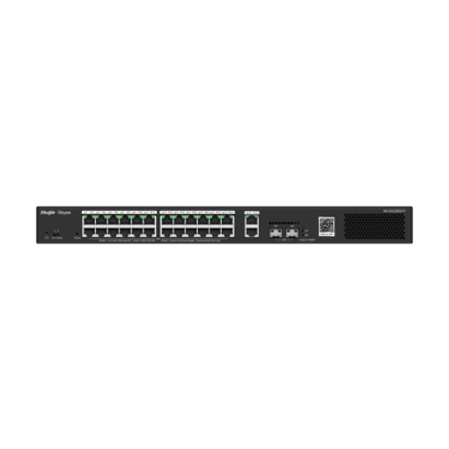 Switch PoE Gigabit cu 24 porturi, 2 GE, 2 SFP si Cloud Management Ruijie