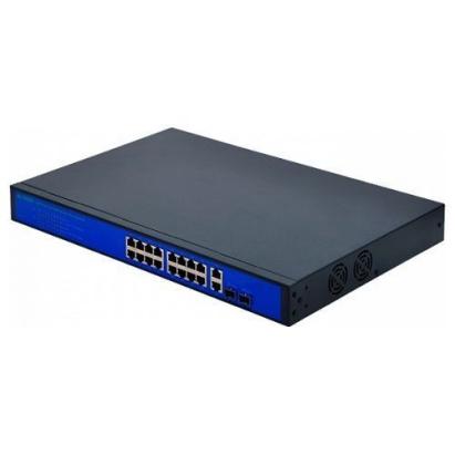 Switch PoE BestNPS cu 16 porturi, 2 uplink si 2 SFP, 400W
