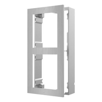 Rama montaj aparenta din otel inoxidabil, 2 module, Hikvision DS-KD-ACW2-S