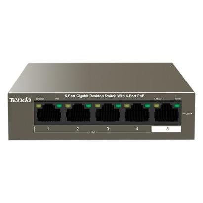 Switch PoE Gigabit Tenda cu 4 porturi si uplink, 58W, desktop