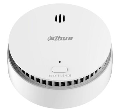 Detector de fum wireless Dahua 868 MHz, alarma 85 dB, autonomie 3 ani