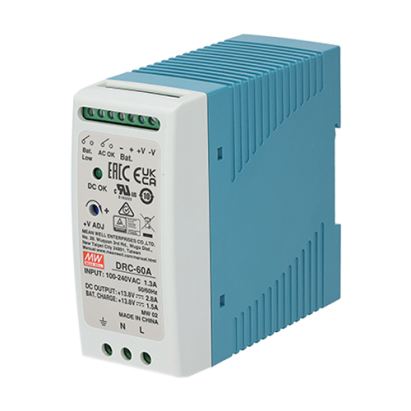 Sursa de alimentare DIN 13.8V 4.3A cu BackUp Mean Well DRC-60A