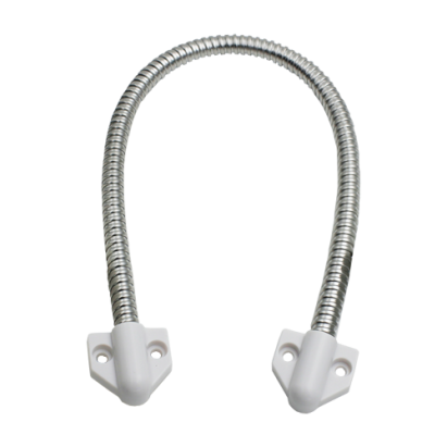 Set legatura flexibila din inox 400 x 6 mm cu capete albe pentru cabluri