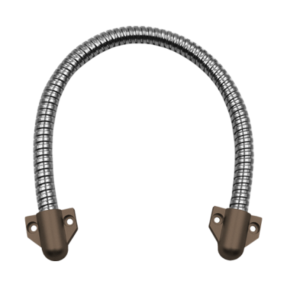 Set legătură flexibilă din inox cu capete maro, 400 x 9 mm, montaj aparent