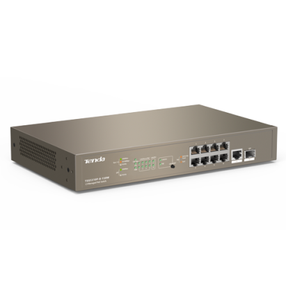 Switch PoE Gigabit Tenda cu 8 porturi, management si SFP Gigabit