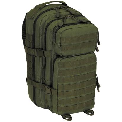 Rucsac modular MFH 30L verde cu sistem MOLLE si compatibil hidratare