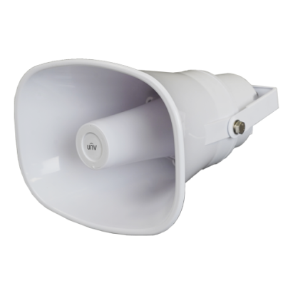 Difuzor IP tip palnie Uniview 15W cu PoE, microfon, alarma si IP66