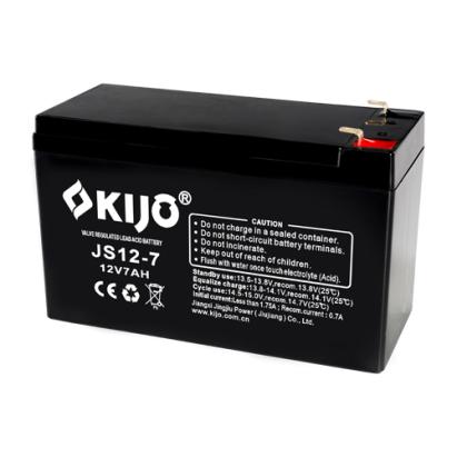 Set 10 acumulatori plumb-acid 12V 7Ah KIJO JS12-7 pentru UPS si alarme