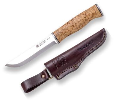 Cuțit Joker Sami bushcraft cu mâner din mesteacăn și lamă inox 12,3 cm