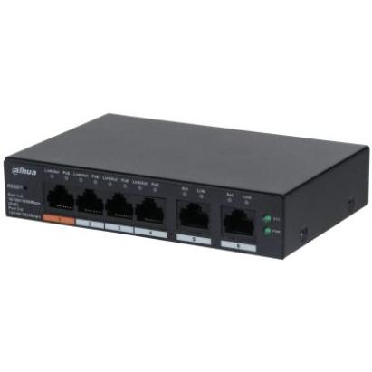 Switch PoE Gigabit Dahua CS4006-4GT-60 cu 6 porturi si management cloud