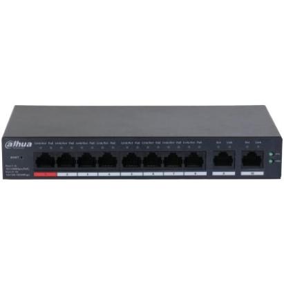 Switch PoE smart managed Dahua cu 10 porturi si uplink Gigabit