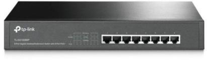 Switch TP-Link Gigabit cu 8 porturi PoE+ 153W pentru rack TL-SG1008MP