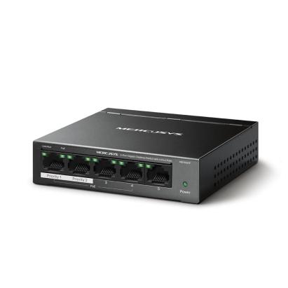 Switch PoE Gigabit Mercusys MS105GP cu 5 porturi pentru birou