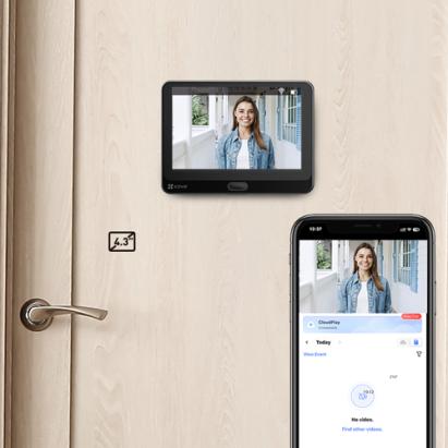 Vizor electronic smart EZVIZ HP4 Wi-Fi Full HD 1080p cu monitor 4,3 inch