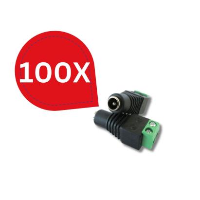 Set 100 mufe mamă DC 5.5x2.1 mm cu șurub pentru alimentare 12V