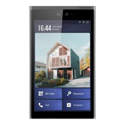 Videointerfon IP Hikvision 10.1 inch cu detectie faciala si card 13.56 MHz IK07